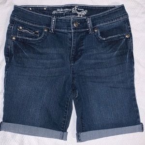 Women’s Style & Co Petite Embellished Bermuda Jean Shorts – Size 4P